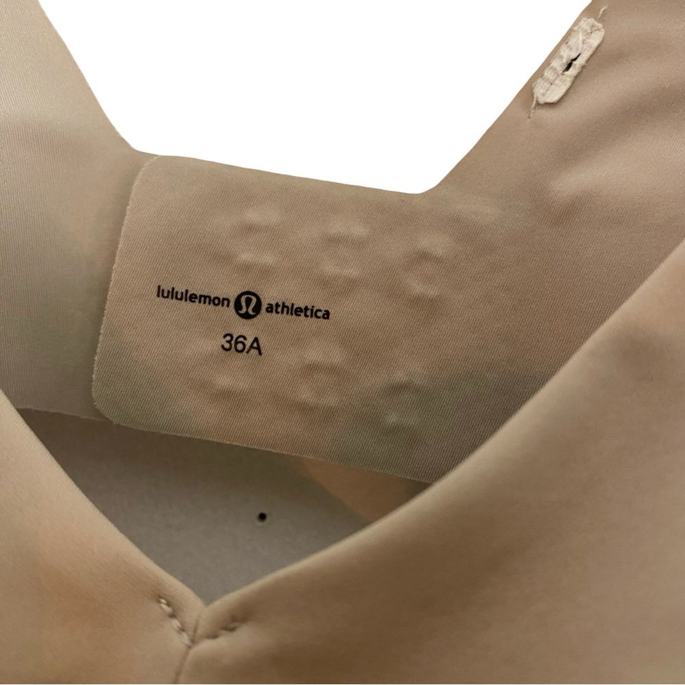 Lululemon Bra Womens Size 36A Tan Beige Neutral Adjustable 36 A - Picture 4 of 5